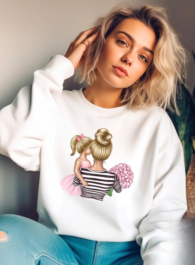 T-SHIRT BLONDE MOM AND BABY GIRL